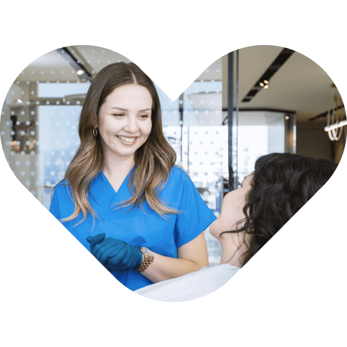 hygienist with patient